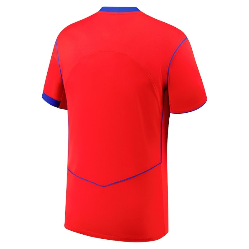 Design Nike T90 Retrò PSG Maglia Terza 2025/26 – Rosso Storico con Dettagli Blu Navy Design Nike T90 Retrò PSG Maglia Terza 2025/26 – Rosso Storico con Dettagli Blu Navy